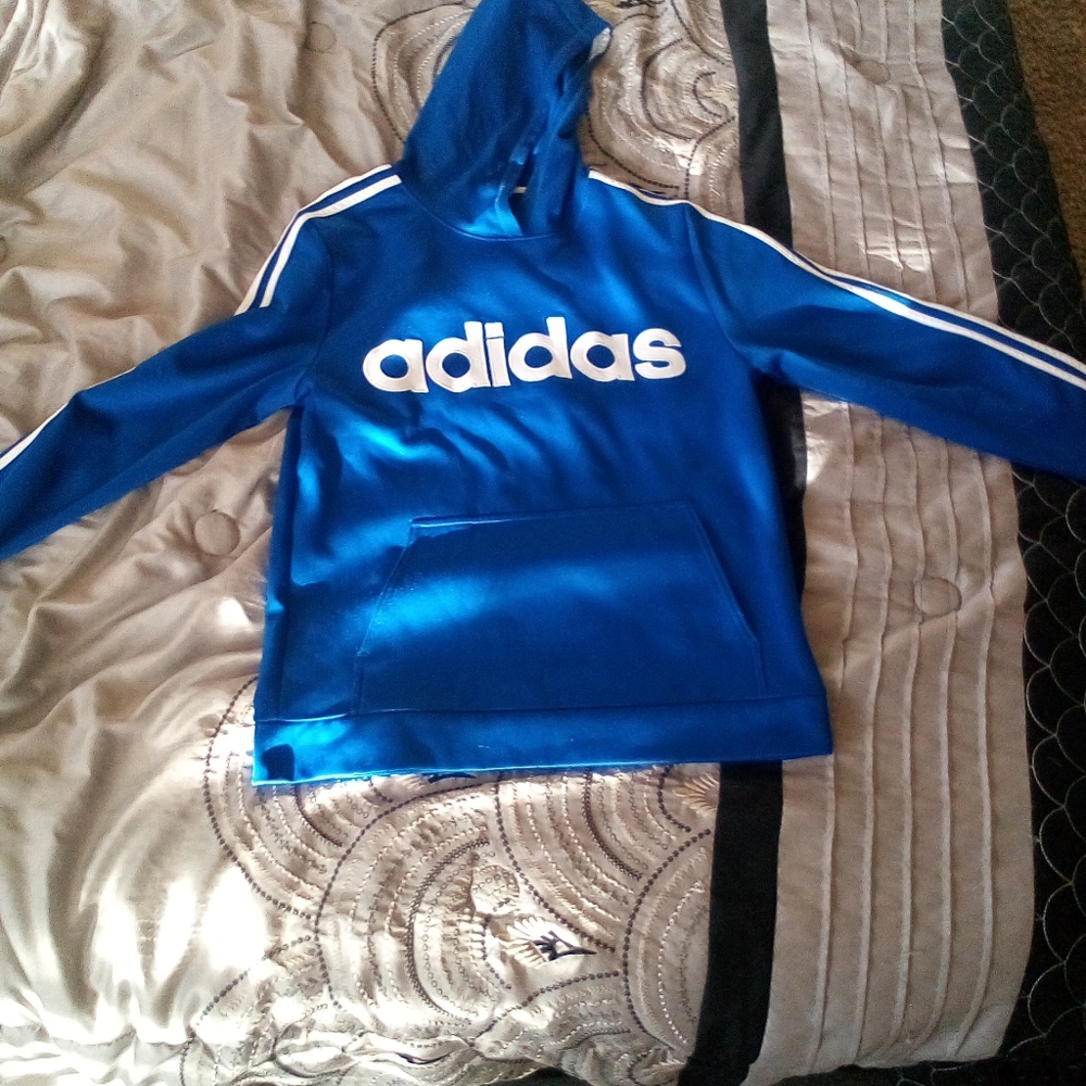Blue adidas hoodie